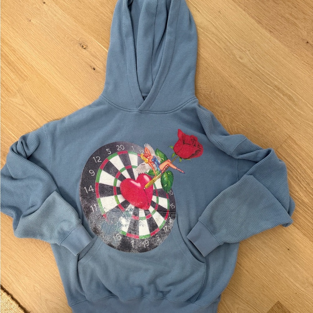Boys Lie Bullseye Racer Hoodie in blue XS